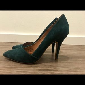 Madewell emerald green Mira heels